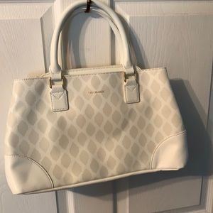 Emma satchel ikat diamonds in oyster. Leather